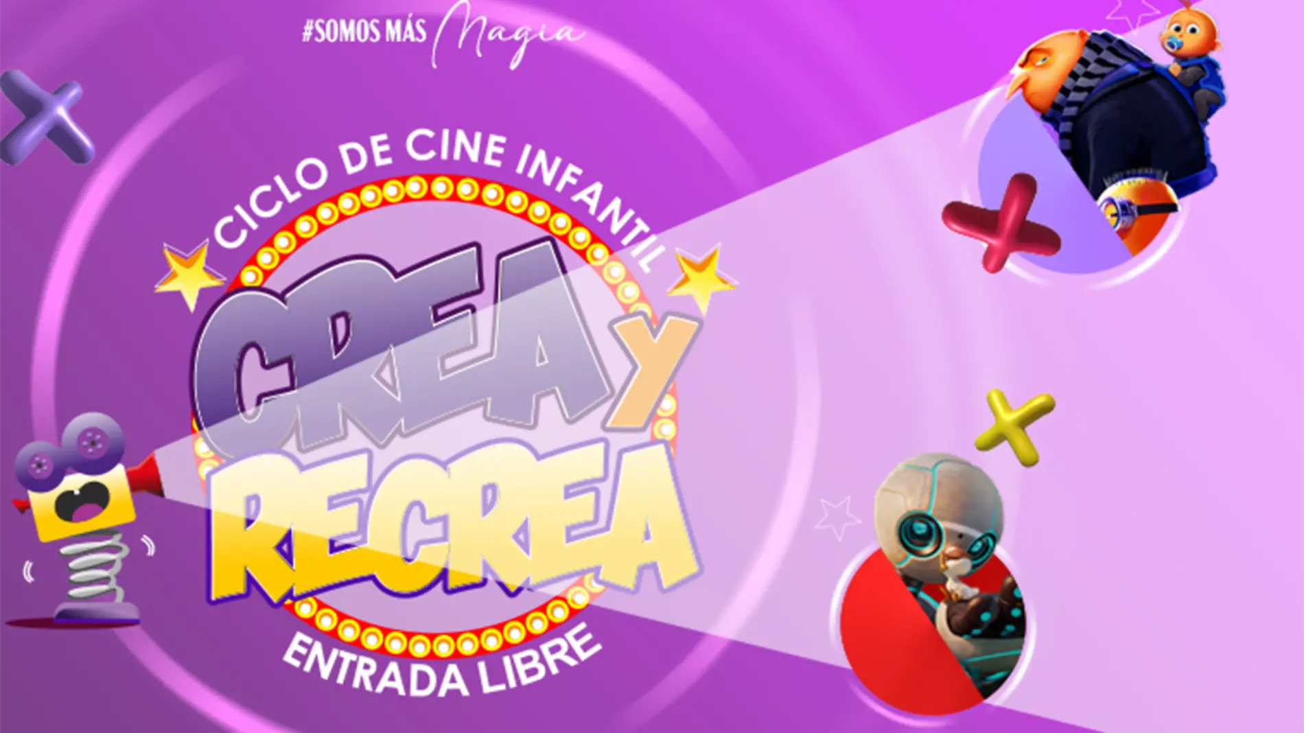 Crea y Recrea es el ciclo de cine infantil que el Complejo Cultural Universitario ofrece para los benjamines del hogar.